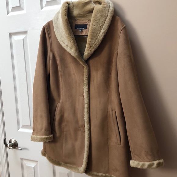 faux shearling coat womens